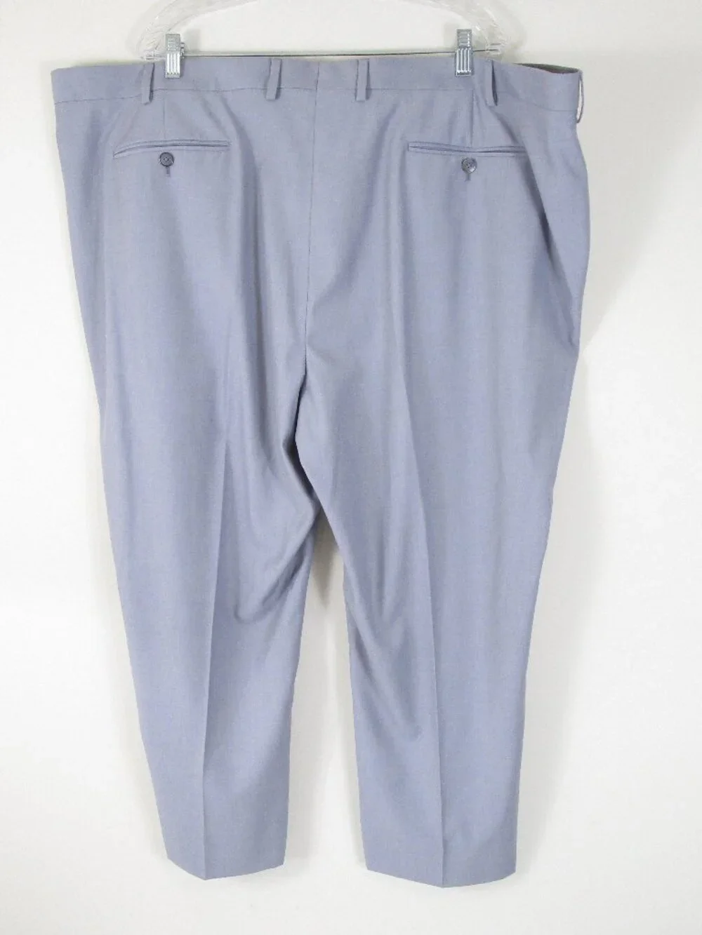 Pierre Loren Big & Tall Solid Light Gray Two Button Suit Size 56R Pants 52 X 29